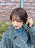 大人ガーリー/ダークアッシュ/似合わせカット/レイヤーショート