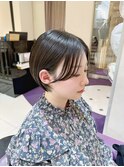 京都美容室　顔まわりカット　コンパクトショート　進詩織