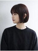 ミニボブ/ショートボブ/艶カラー/30代40代/若松河田美容室