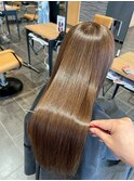 縮毛矯正シルクストレート/艶髪/ライトブラウン