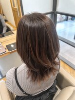ヘア ルーナ バイ アプリーレ(hair lune by Aprire) アッシュオリーブシースルーバングくびれ顔周りレイヤーカット