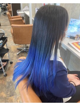 クイーンズゲート RITZ店(Queens's gate) グラデーションカラー×ブルー