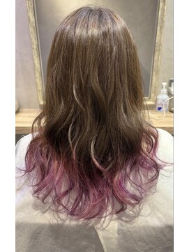 ヘアーズ ロッソ テラス(hair's ROSSO TERRACE) ピンクグラデーションカラー［30代40代50代］