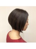 大人可愛い前下がりボブ 《鶴見 美容室 warm》