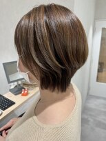 ラノバイヘアー(Lano by HAIR) 大人可愛い20代30代40代前下がりショートボブ丸みショート