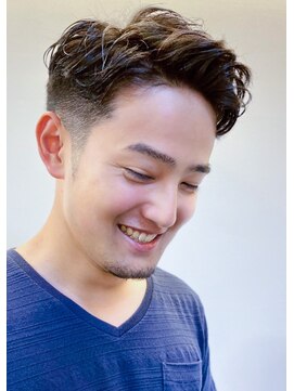 タカギ(TAKAGI) ビジネスショートパーマツーブロックサイドパートフェード12