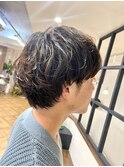 マッシュウルフ・韓国ヘア・メンズパーマ