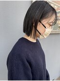 ぱつっとボブ×暗髪からー