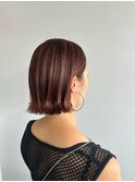 松山市/20代/30代/40代/外ハネボブ×モーヴブラウン