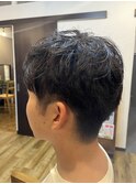癖毛マッシュスタイル