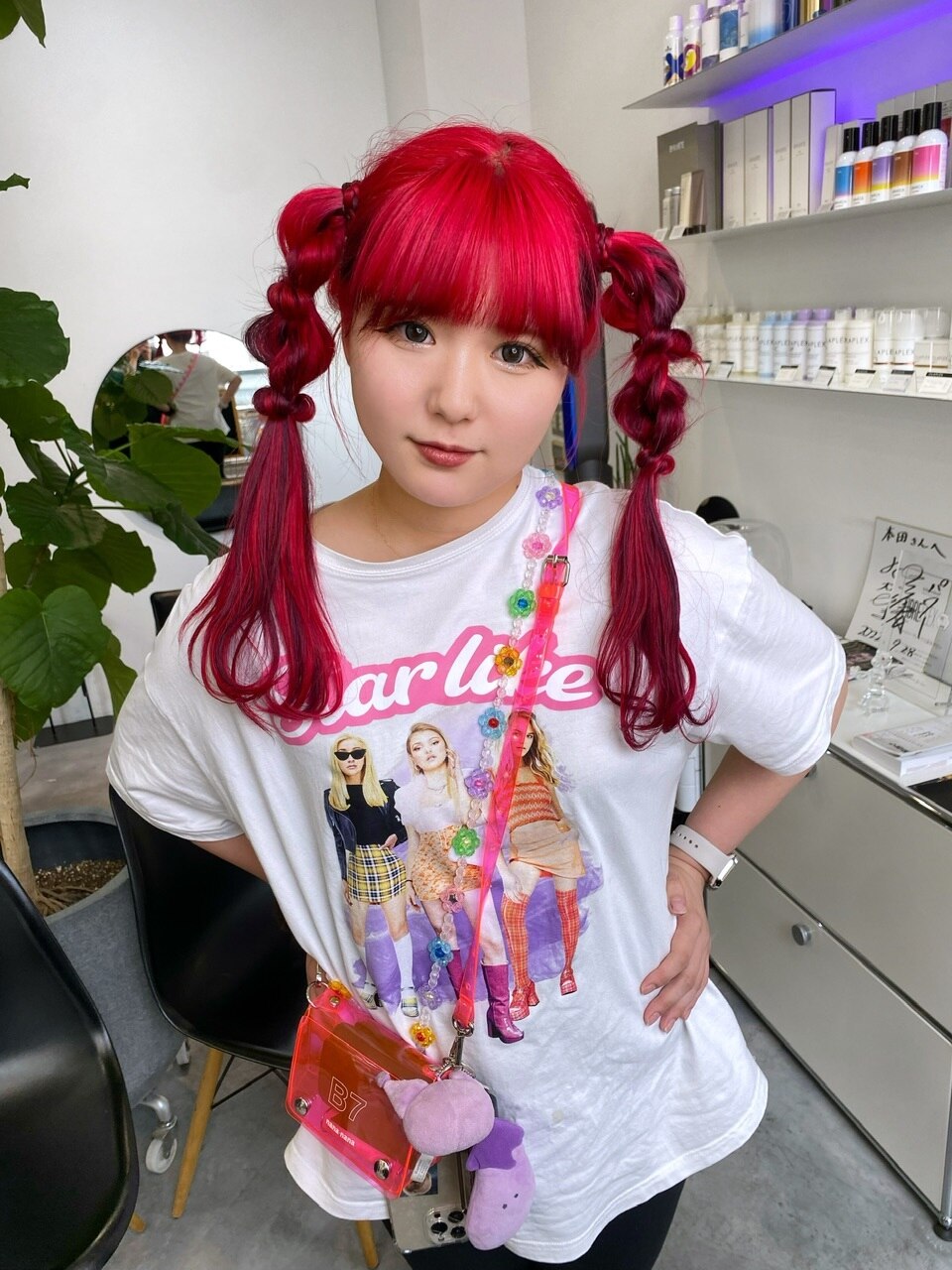 RITZY】セクションカラー☆ビビッドピンク☆ツインテール：L183790373