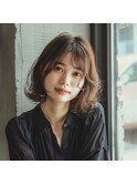 マロンベージュカラーの外はね