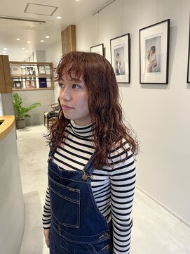 シアン 矢場町店(CYAN.) オレンジカラー×ウェーブパーマ