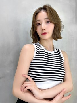 ロンド ジュルード 名古屋(Lond jeloud) センターパート　タッセルボブ