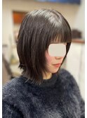 切りっぱなしボブ