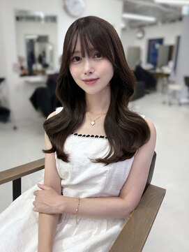 ハピネス 梅田茶屋町店(HAPPINESS) 韓国風/レイヤーカット/顔周り/顔まわり/髪質改善/ベージュ