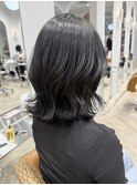 【関日葉里】透明感ブルーブラック
