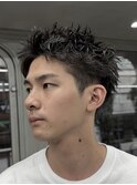 スパイキーショートメンズピンパーマ