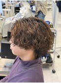 サーフカールセンターパート波巻きツイストスパイラルツーブロ