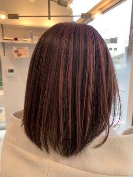 ルルバイアズール 草加店(LULU by azule) アンブレラカラー,ピンクカラー,ボブ【草加】