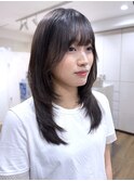 ワンカールで決まる艶髪レイヤー/髪質改善