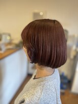 ヘアーコンセプト(HAIR CONCEPT)&nbsp;ボルドーカラー×まんまるボブ
