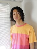 メンズボブニュアンスパーマウェービー