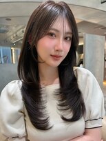 レーヴバイロンド 仙台(Reve by Lond)&nbsp;くびれレイヤーシースルーダークブラウン髪質改善ハッシュ仙台