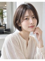 フレイムス ヘアアンドリラックス 大宮東口店(Frames)&nbsp;ショートボブ髪型20代30代40代50代前髪あり前髪なし面長丸顔大宮