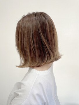 ラポール 柏店(RAPPOR) グレーベージュ×ハイライト切りっぱなしボブ◎20代30代40代