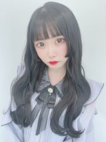 リルミー(Lilme)&nbsp;ブルーブラック　シースルーぱっつん　黒髪　姫カット ＊Lilme＊