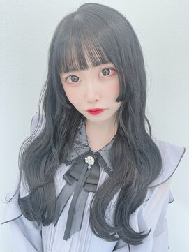 リルミー(Lilme) ブルーブラック　シースルーぱっつん　黒髪　姫カット ＊Lilme＊