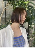 くすみベージュ/ボブ/前髪/レイヤー/髪質改善/縮毛矯正/横浜