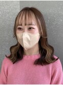 バングカラーホワイトベージュ！