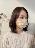 韓国風内巻きインナーカラー