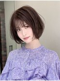大人可愛い小顔ボブ