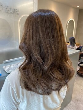 ジーナ 船橋(Zina) 髪質改善＊ロングレイヤーグレーベージュ＊美髪【Zina船橋】