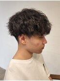 刈り上げショートマッシュ波巻きツイストスパイラルパーマ