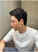 【吉田智哉】メンズパーマ、メンズセンターパート、7:3パート