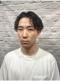 センターパート/ツイスパ/メンズ/パーマ/ツーブロック
