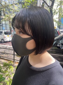 エトラ 渋谷店(etora) 艶感ボブ 前髪 顔周り 暗髪