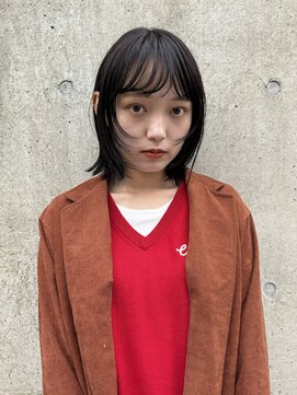 メゾンアクア 表参道(Maison ACQUA) ◎外ハネボブボブウルフワイドバングイメチェンヘアスタイル