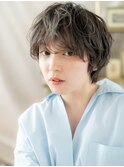 オリーブアッシュくせ毛風フェザーショートc6志木20代30代40代