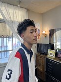 適当セットで格好良いパーマ