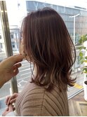 ’大人ミディアムレイヤー×暖色透明感カラー’