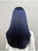 ブリーチ１回～ディープブルーカラー♪