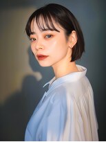 ラベストクズハ(LOVEST KUZUHA)&nbsp;ショートボブ/レイヤーボブ/眉上バング/アッシュブラウン