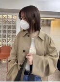 クラゲヘアー/小顔に見せるヘア/ココアベージュ/梅田