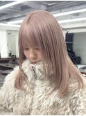 ミルクティーピンクホワイトパープルハイトーン韓国ダブルカラー