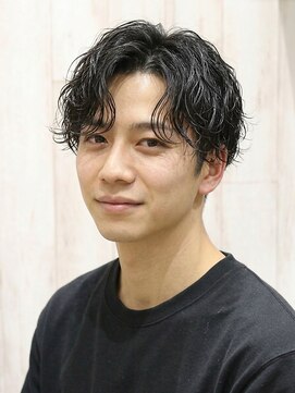銀座マツナガ 神田店 ブリーチなしカラー◎清潔感パーマカジュアルショート